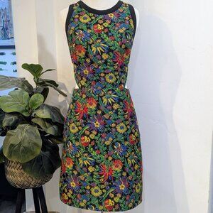 3.1 Phillip Lim Floral Cutout Crepe Jaquard Dress Size 6 | Designer Cocktail